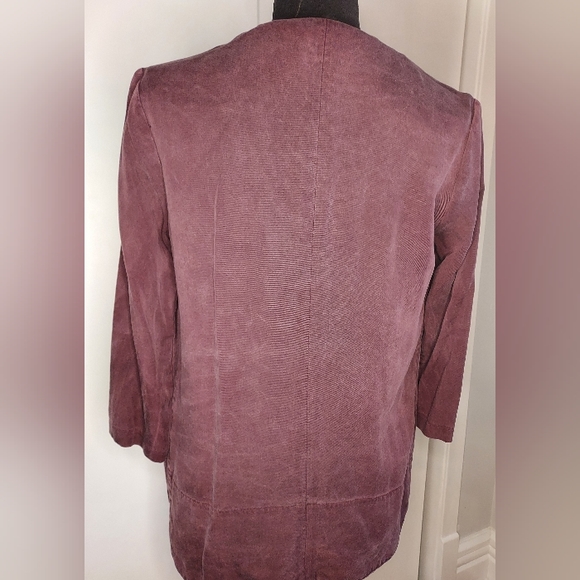 Harlowe & Graham Open Front Tencel Blazer S - Picture 4 of 10